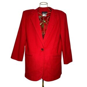 Vintage Sag Harbor 100% Pure Wool Red Blazer - Women’s Size 16 ( XL )